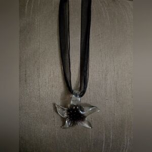 Elegant Black Starfish Pendant Necklace